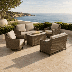 Malibu Outdoor Collection +Fire Table