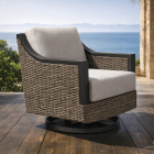 Luxury wicker swivel chair with Sunbrella fabric