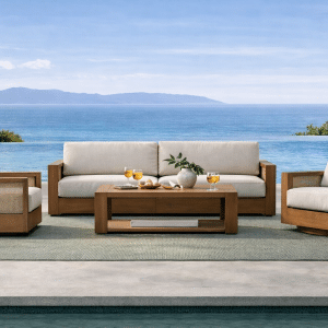 Cannes Oak Outdoor Swivel Collection