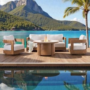 Valmont Outdoor Swivel Collection (Oak)