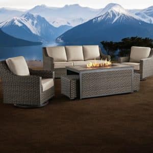 Brista 6-Piece Outdoor Furniture Fire Chat Set