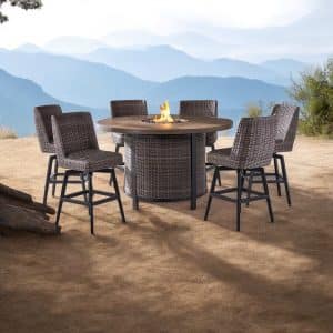 Colorado Bar Dining Fire Table Set